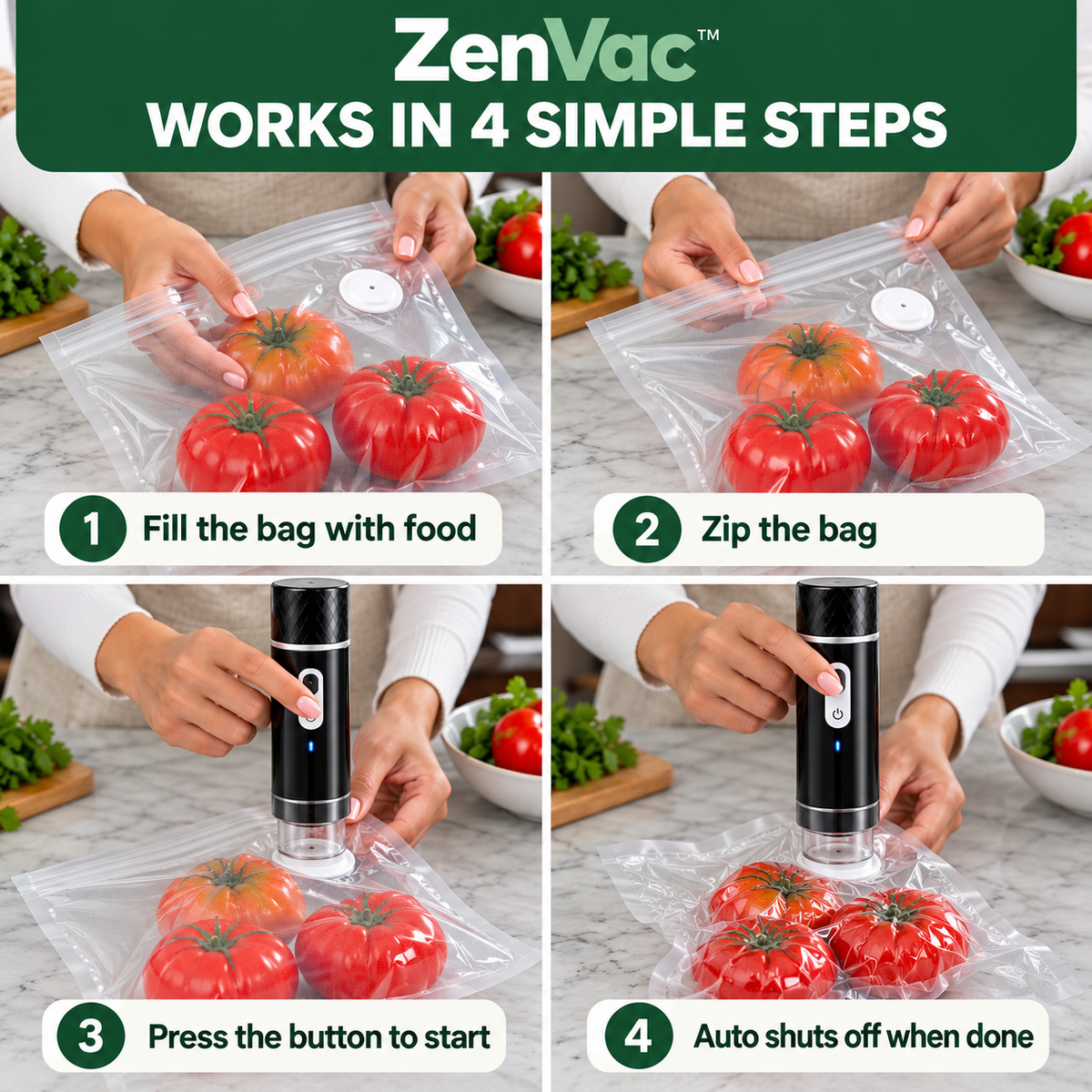 ZenVac™ Compact Vacuum Sealer